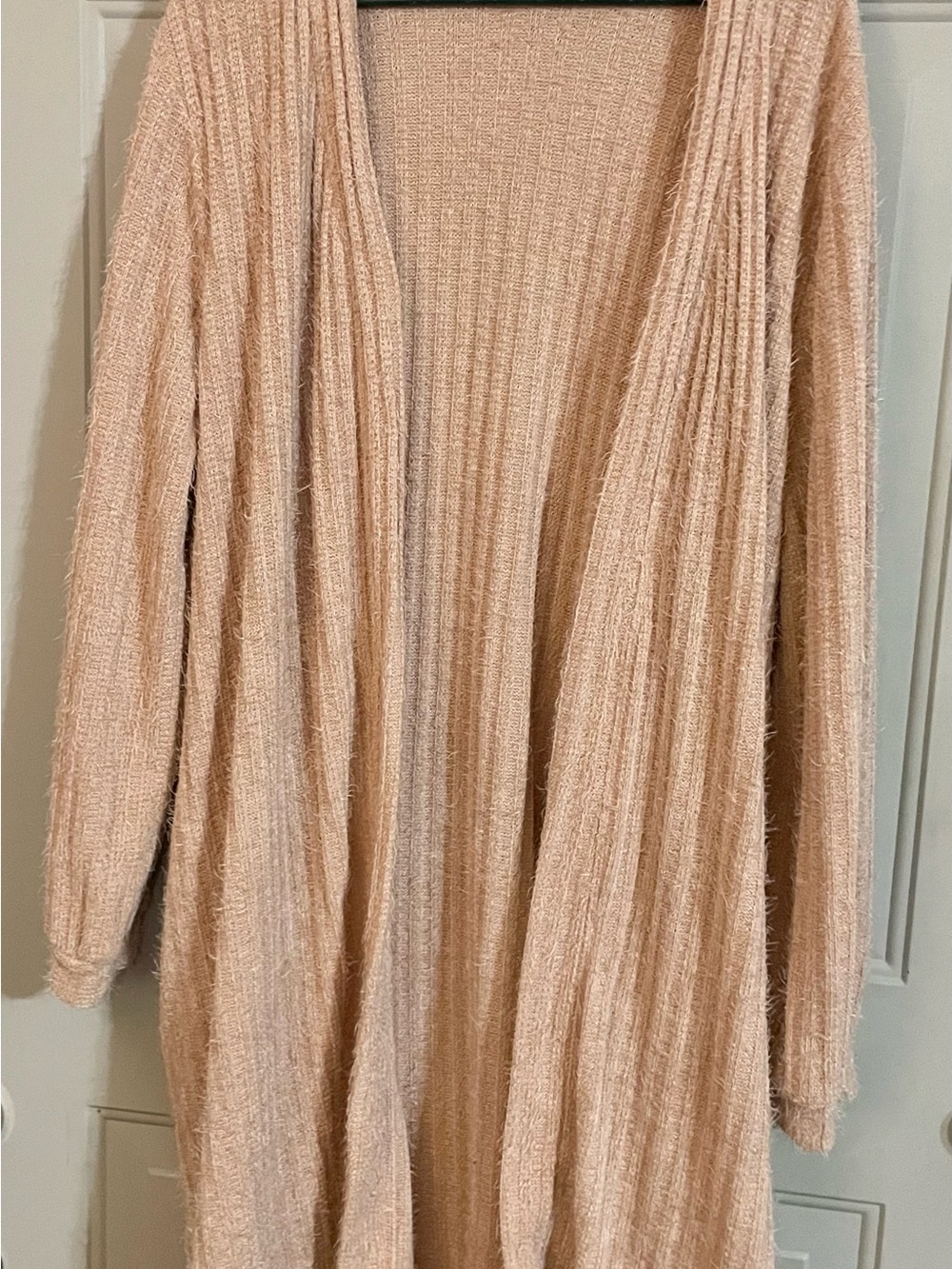 Maurices Beige Open-Front Ribbed Cardigan Size 3x